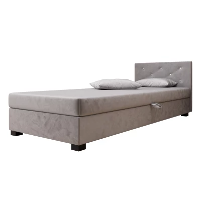 Čalúnená posteľ 120x195 MILEKA 2 - svetlo šedá