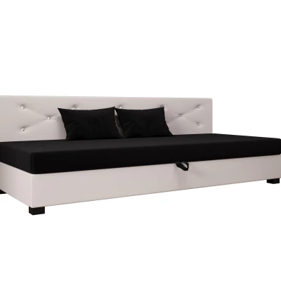 Čalúnená posteľ 80x195 MILEKA BIZ 1 - čierna / ecru