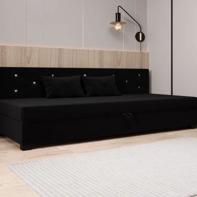 Čalúnená posteľ 120x195 MILEKA BIZ 1 - čierna