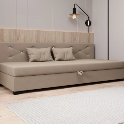 Čalúnená posteľ 110x195 MILEKA BIZ 1 - hnedá