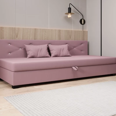 Čalúnená posteľ 80x195 MILEKA BIZ 1 - ružová