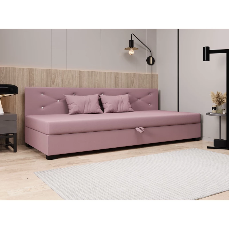 Čalúnená posteľ 120x195 MILEKA BIZ 1 - ružová