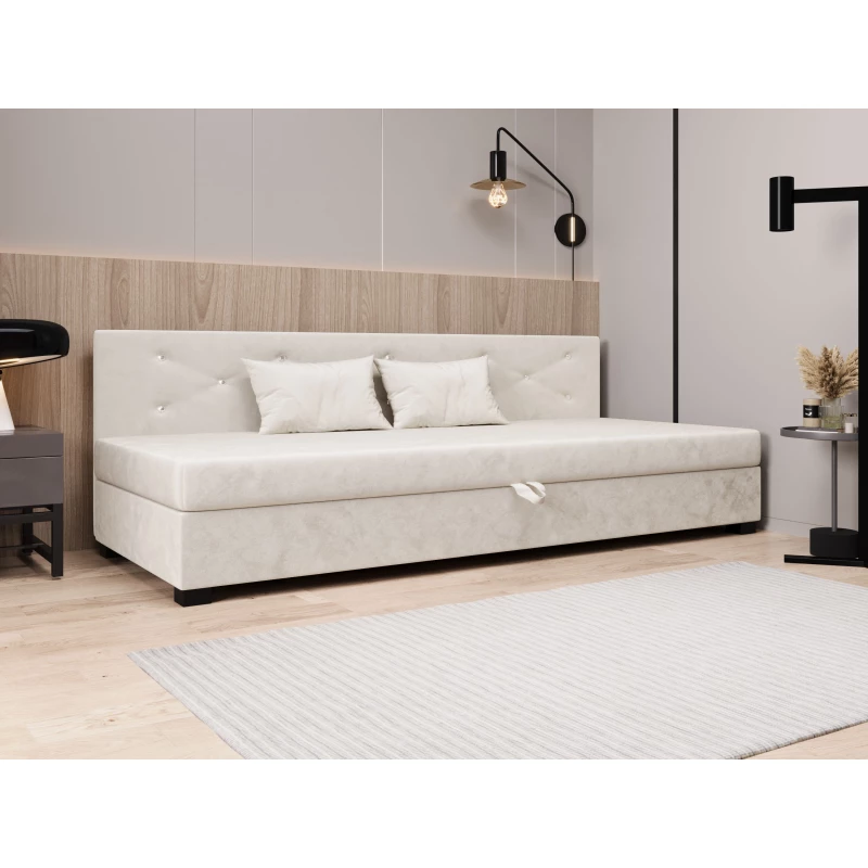 Čalúnená posteľ 110x195 MILEKA BIZ 1 - ecru