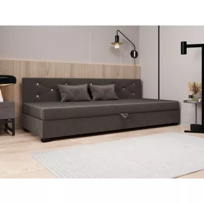 Čalúnená posteľ 90x195 MILEKA BIZ 1 - tmavo hnedá