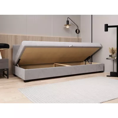 Čalúnená posteľ 100x195 MILEKA BIZ 2 - čierna / šedá