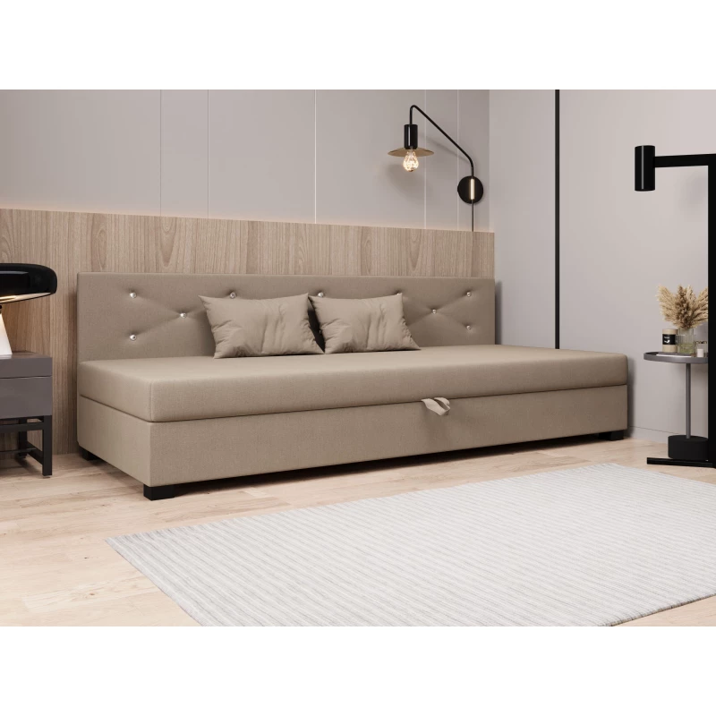 Čalúnená posteľ 120x195 MILEKA BIZ 2 - hnedá