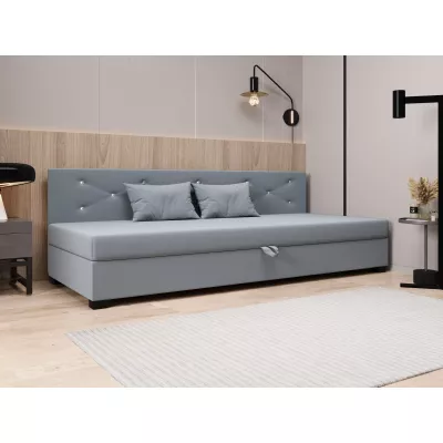 Čalúnená posteľ 80x195 MILEKA BIZ 2 - modrošedá