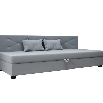 Čalúnená posteľ 110x195 MILEKA BIZ 2 - modrošedá