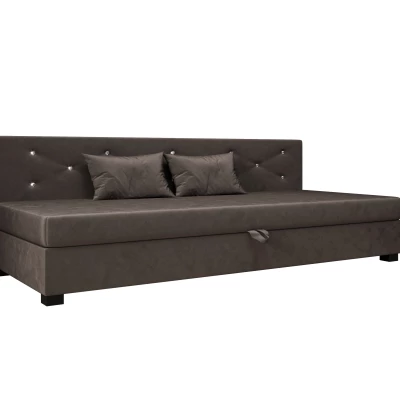 Čalúnená posteľ 120x195 MILEKA BIZ 2 - tmavo hnedá