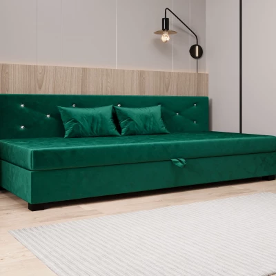 Čalúnená posteľ 100x195 MILEKA BIZ 2 - zelená