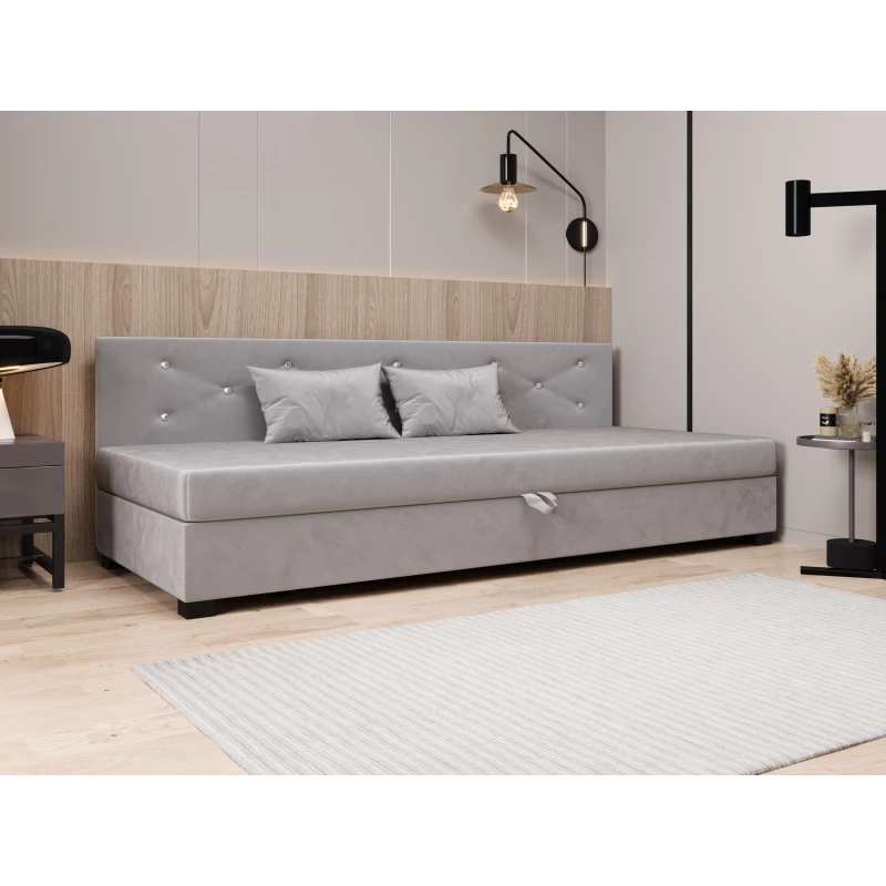 Čalúnená posteľ 100x195 MILEKA BIZ 2 - svetlo šedá