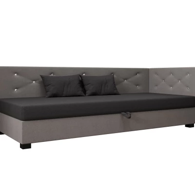 Čalúnená posteľ 100x195 MILEKA PLUS 1 - šedá / svetlo šedá