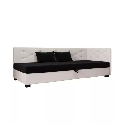 Čalúnená posteľ 80x195 MILEKA PLUS 1 - čierna / ecru