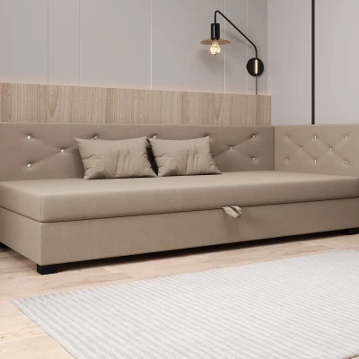 Čalúnená posteľ 100x195 MILEKA PLUS 1 - hnedá