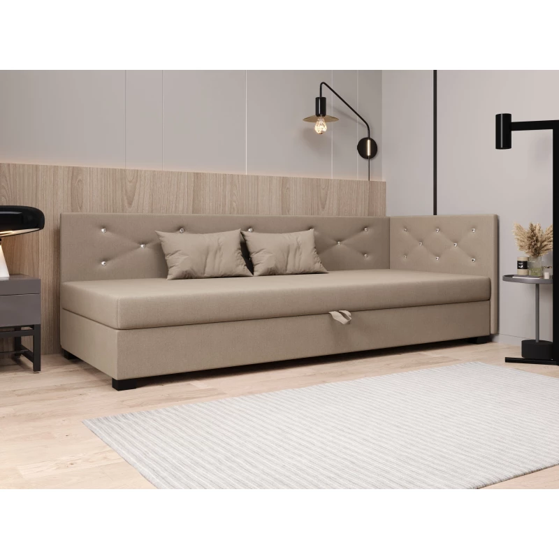 Čalúnená posteľ 100x195 MILEKA PLUS 1 - hnedá