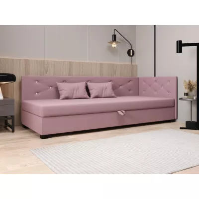 Čalúnená posteľ 90x195 MILEKA PLUS 1 - ružová