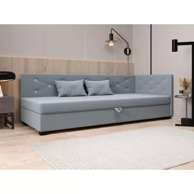 Čalúnená posteľ 80x195 MILEKA PLUS 1 - modrošedá