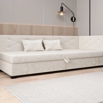 Čalúnená posteľ 80x195 MILEKA PLUS 1 - ecru