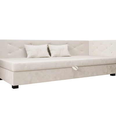 Čalúnená posteľ 90x195 MILEKA PLUS 1 - ecru