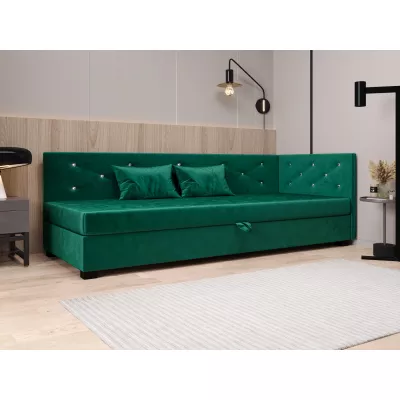 Čalúnená posteľ 100x195 MILEKA PLUS 1 - zelená