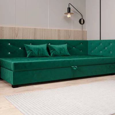 Čalúnená posteľ 120x195 MILEKA PLUS 1 - zelená