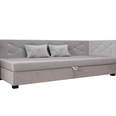 Čalúnená posteľ 100x195 MILEKA PLUS 1 - svetlo šedá