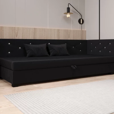 Čalúnená posteľ 100x195 MILEKA PLUS 1 - grafitová