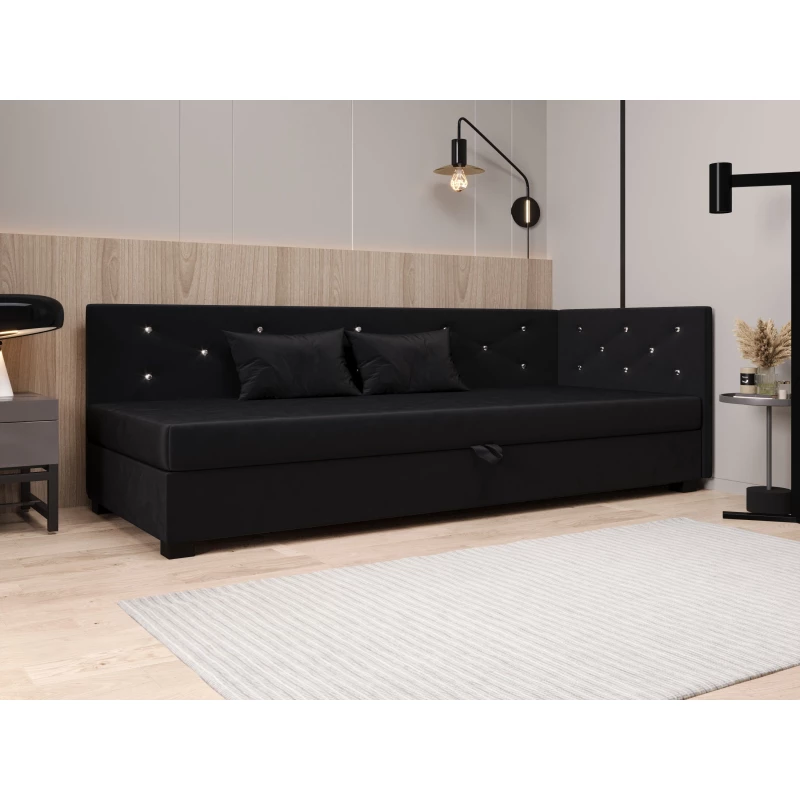 Čalúnená posteľ 120x195 MILEKA PLUS 1 - grafitová