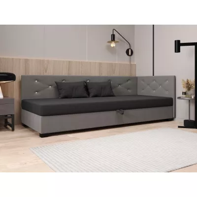 Čalúnená posteľ 80x195 MILEKA PLUS 2 - šedá / svetlo šedá