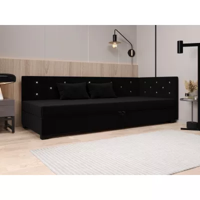 Čalúnená posteľ 80x195 MILEKA PLUS 2 - čierna