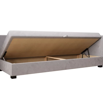 Čalúnená posteľ 90x195 MILEKA PLUS 2 - hnedá / ecru