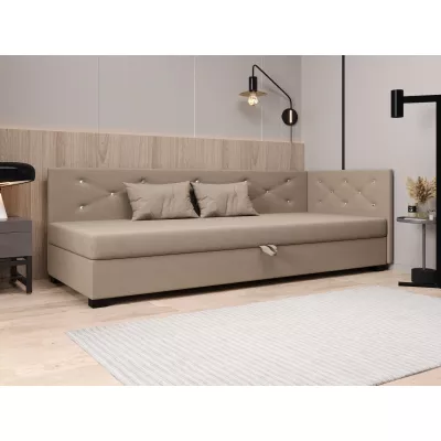 Čalúnená posteľ 110x195 MILEKA PLUS 2 - hnedá