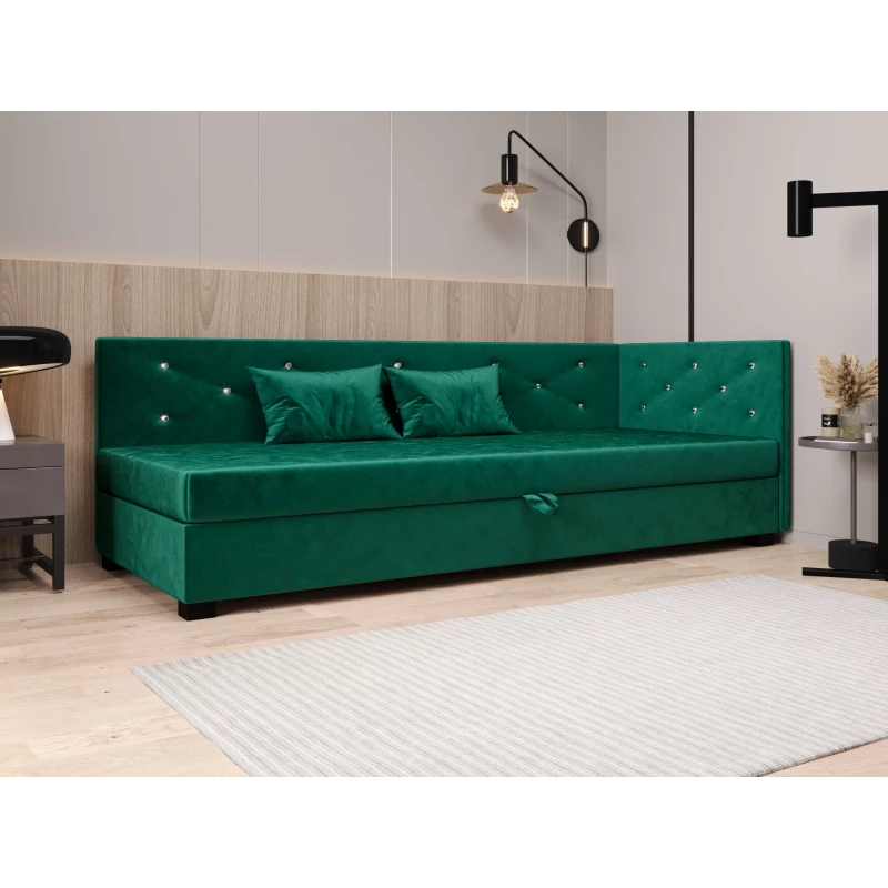 Čalúnená posteľ 120x195 MILEKA PLUS 2 - zelená