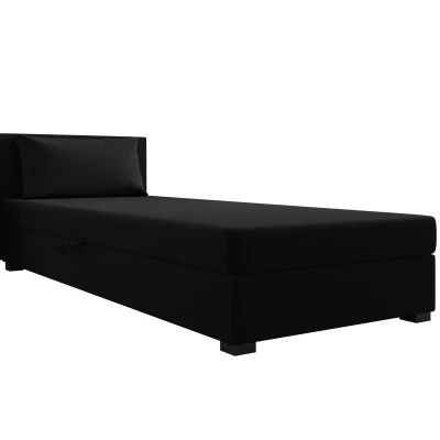 Jednolôžková posteľ 120x195 ZAJDA 1 s úložným priestorom - čierna