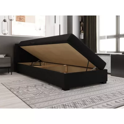 Jednolôžková posteľ 80x195 ZAJDA 1 s úložným priestorom - svetlo šedá / ecru