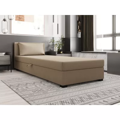 Jednolôžková posteľ 120x195 ZAJDA 1 s úložným priestorom - hnedá