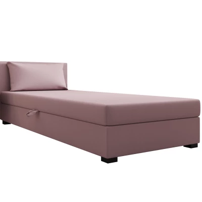 Jednolôžková posteľ 80x195 ZAJDA 1 s úložným priestorom - ružová