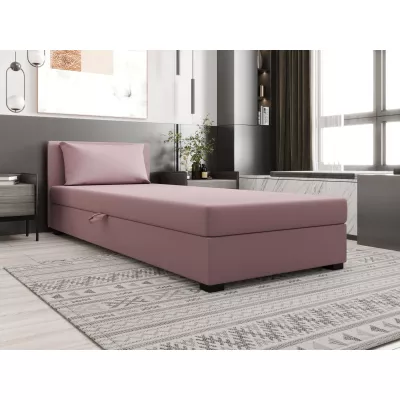 Jednolôžková posteľ 110x195 ZAJDA 1 s úložným priestorom - ružová