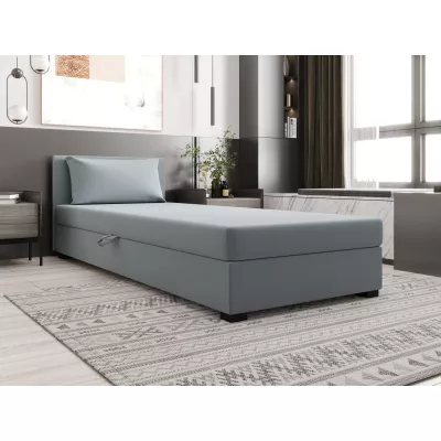 Jednolôžková posteľ 120x195 ZAJDA 1 s úložným priestorom - modrošedá