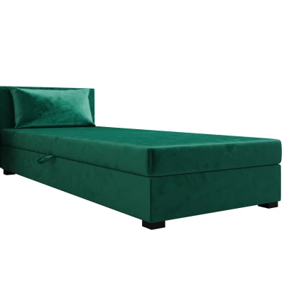 Jednolôžková posteľ 120x195 ZAJDA 1 s úložným priestorom - zelená