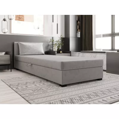 Jednolôžková posteľ 80x195 ZAJDA 1 s úložným priestorom - svetlo šedá