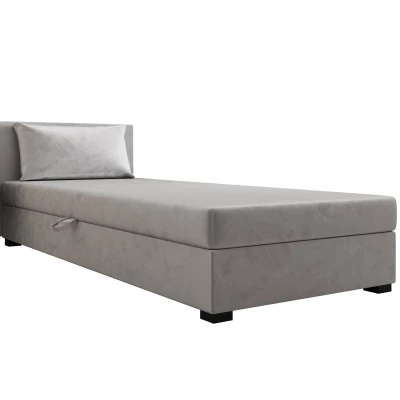 Jednolôžková posteľ 120x195 ZAJDA 1 s úložným priestorom - svetlo šedá