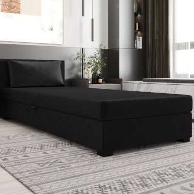 Jednolôžková posteľ 120x195 ZAJDA 1 s úložným priestorom - grafitová