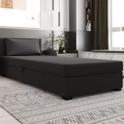 Jednolôžková posteľ 80x195 ZAJDA 2 s úložným priestorom - šedá