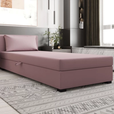 Jednolôžková posteľ 120x195 ZAJDA 2 s úložným priestorom - ružová