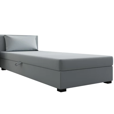 Jednolôžková posteľ 100x195 ZAJDA 2 s úložným priestorom - modrošedá