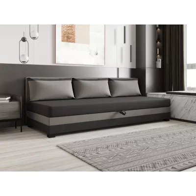 Jednolôžková posteľ 80x195 ZAJDA BIZ 1 s úložným priestorom - šedá / svetlo šedá