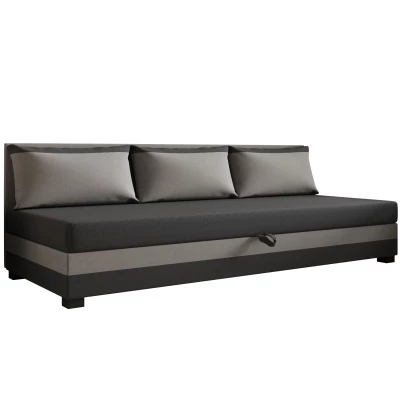 Jednolôžková posteľ 90x195 ZAJDA BIZ 1 s úložným priestorom - šedá / svetlo šedá