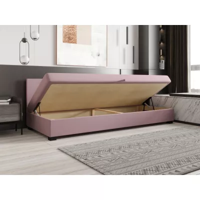 Jednolôžková posteľ 80x195 ZAJDA BIZ 1 s úložným priestorom - čierna / šedá