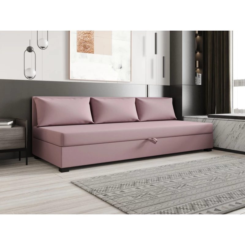 Jednolôžková posteľ 110x195 ZAJDA BIZ 1 s úložným priestorom - ružová